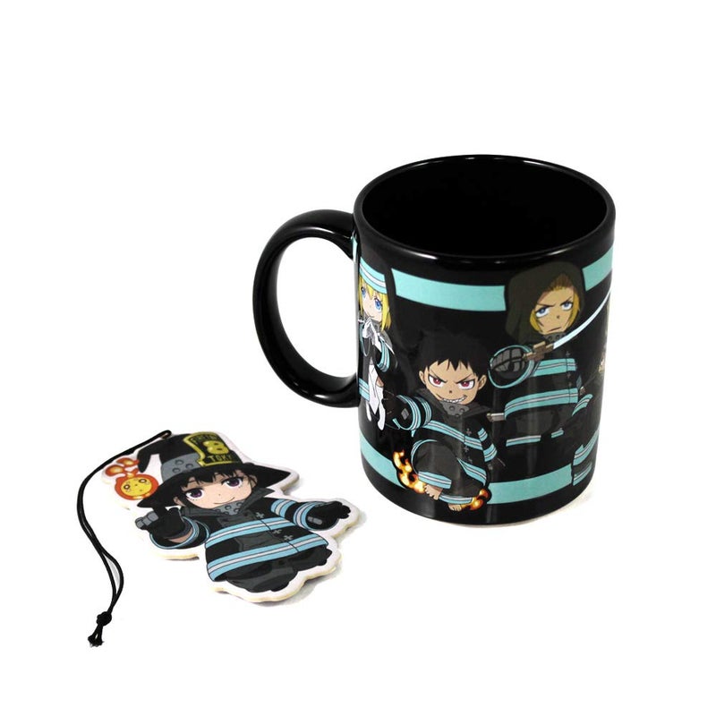 Stunned Mind Fire Force Fire Company 8 Glow in the Dark 11 oz Coffee Mug â€“ Knights of the Ashen Flame Beware, Shinra & Friends Uncover Adolla Burst Secrets - Heat Changing Mug, Maki Air Freshener - Image 5